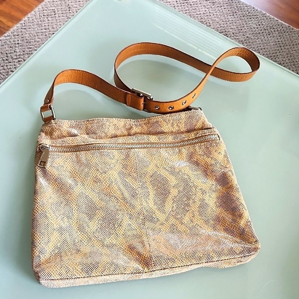 HOBO Mara Autumn Python Boho Hippie Leather Bag
